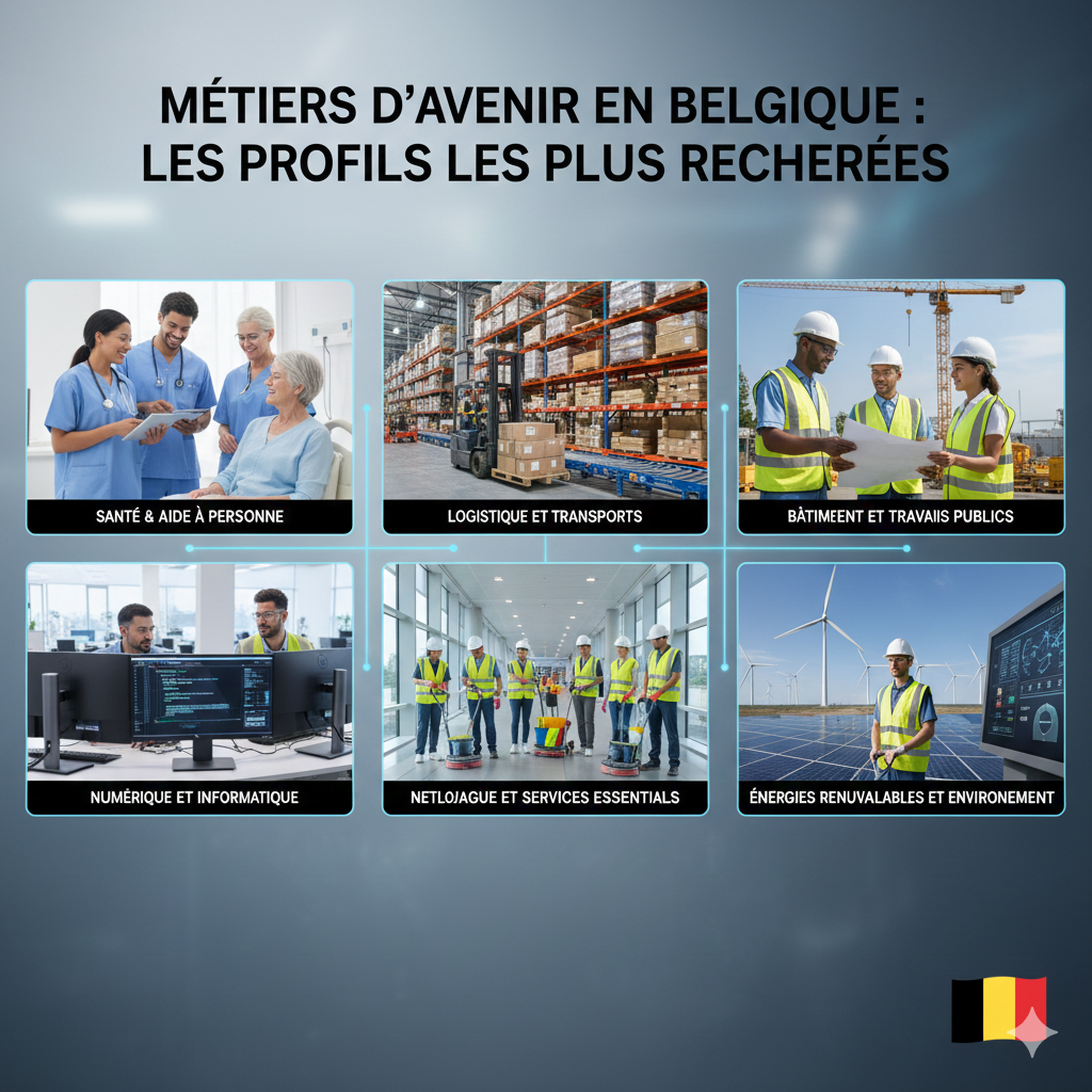 Métiers d’avenir en Belgique : secteurs qui recrutent le plus en 2026