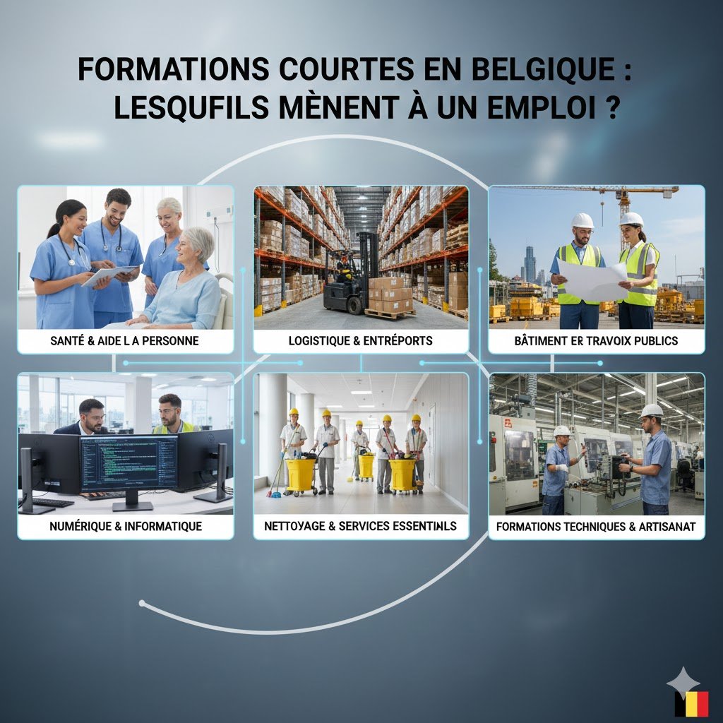 Formations courtes en Belgique menant à un emploi dans les secteurs qui recrutent