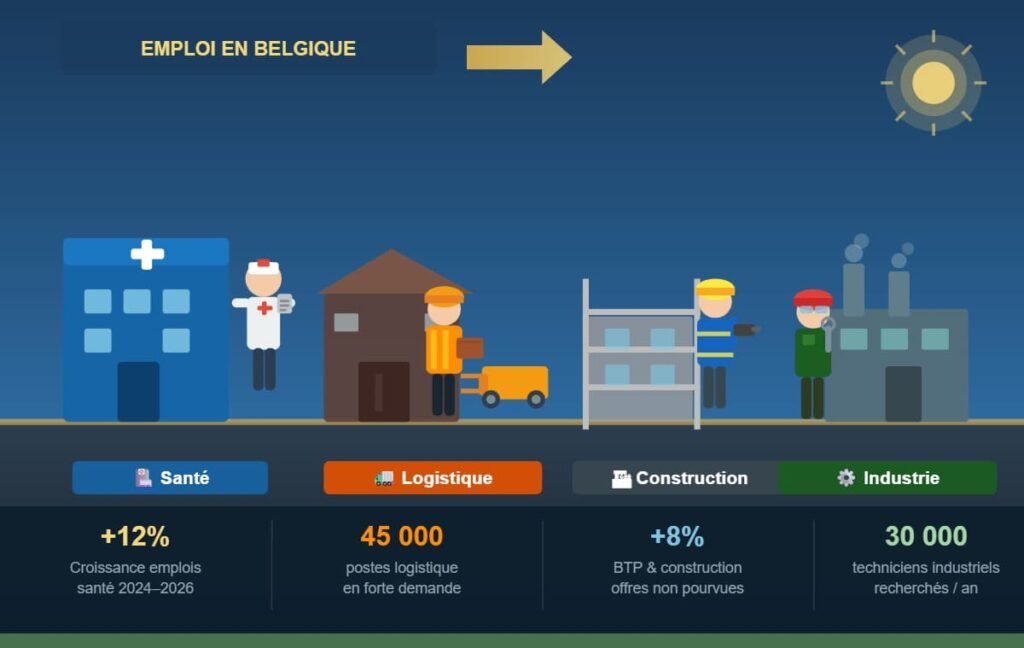 Secteurs d’avenir qui recrutent le plus en Belgique