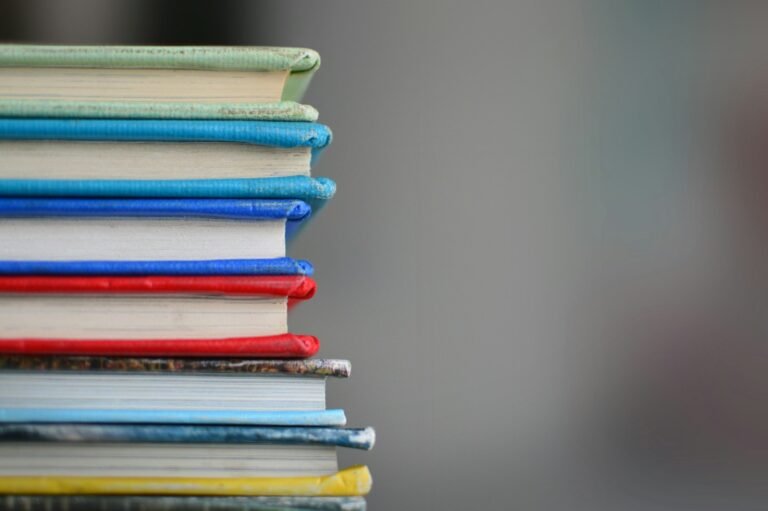 Livres disposés sur une table pour illustrer l’apprentissage des langues